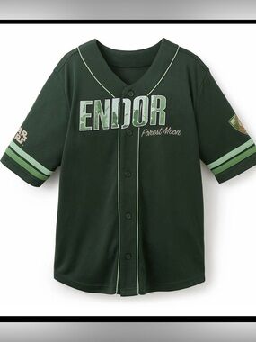 Disney Parks Star Wars Endor Adult Baseball Jersey Shirt Skywalker Vader NWT